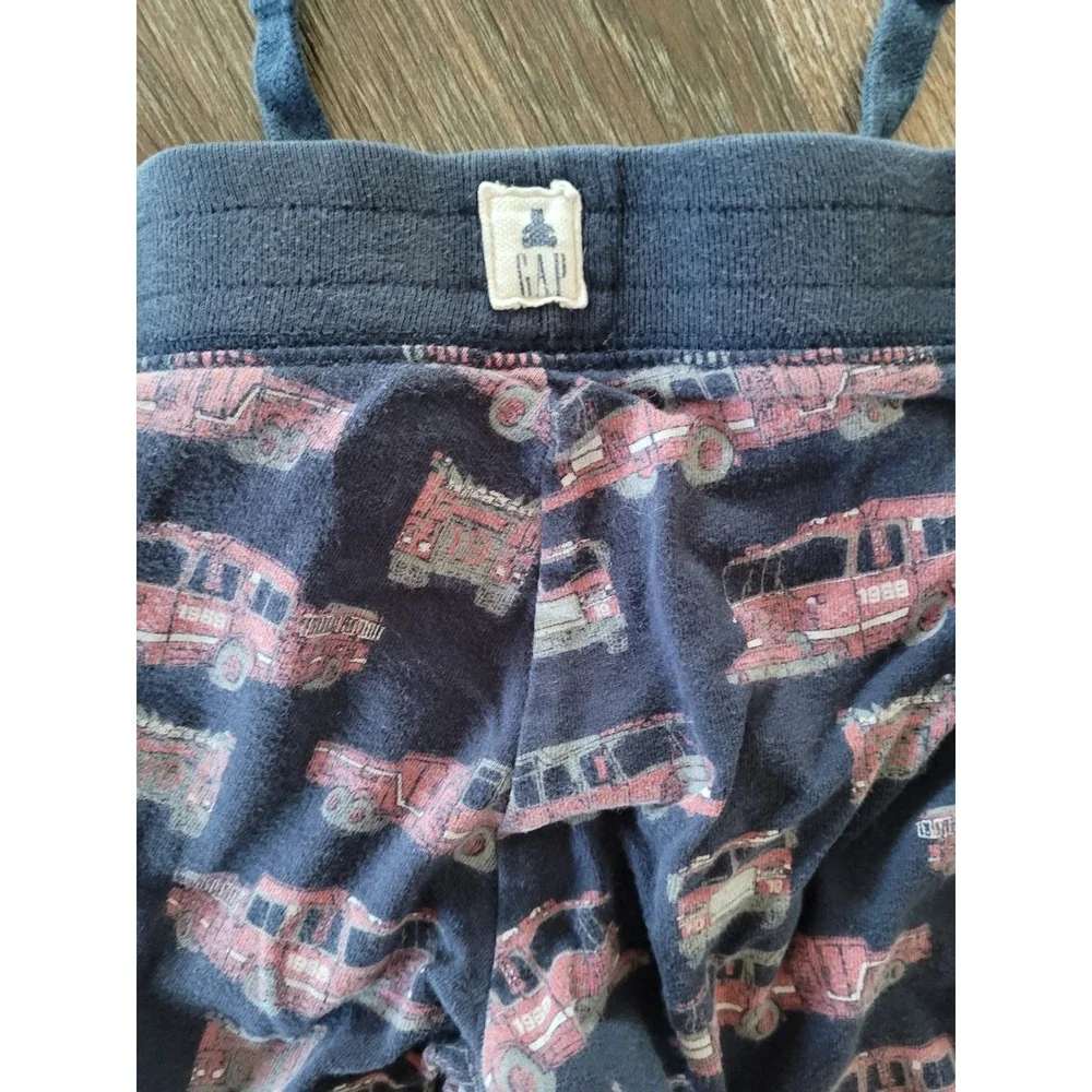 Gap Toddler Boys Navy Blue Fire Truck Print Knit Shorts 12-18 Months #10